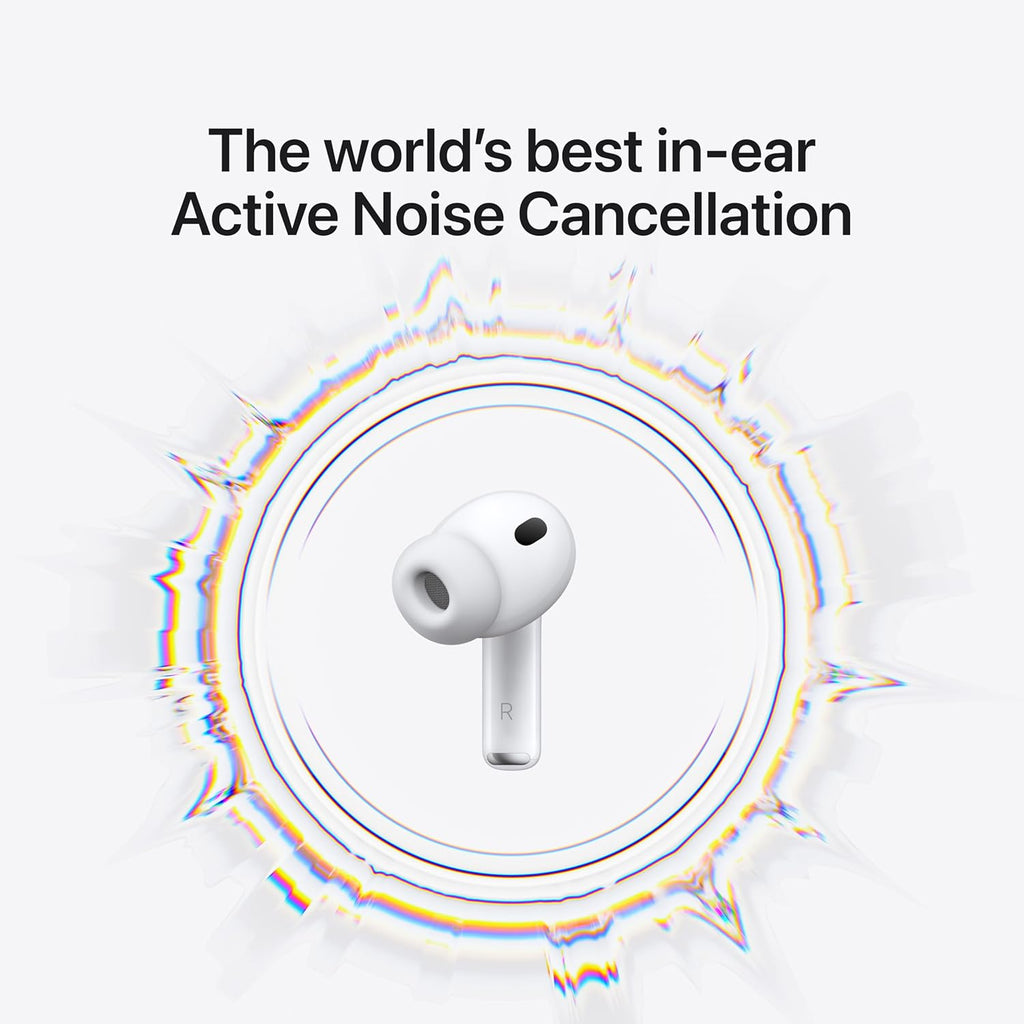 Airpods Pro 3 Wireless Earbuds, Active Noise Cancellation, Live Translation, Heart Rate Sensing,Hearing Aid Feature,Bluetooth Headphones,Spatial Audio, High-Fidelity Sound, USB-C Charging, White