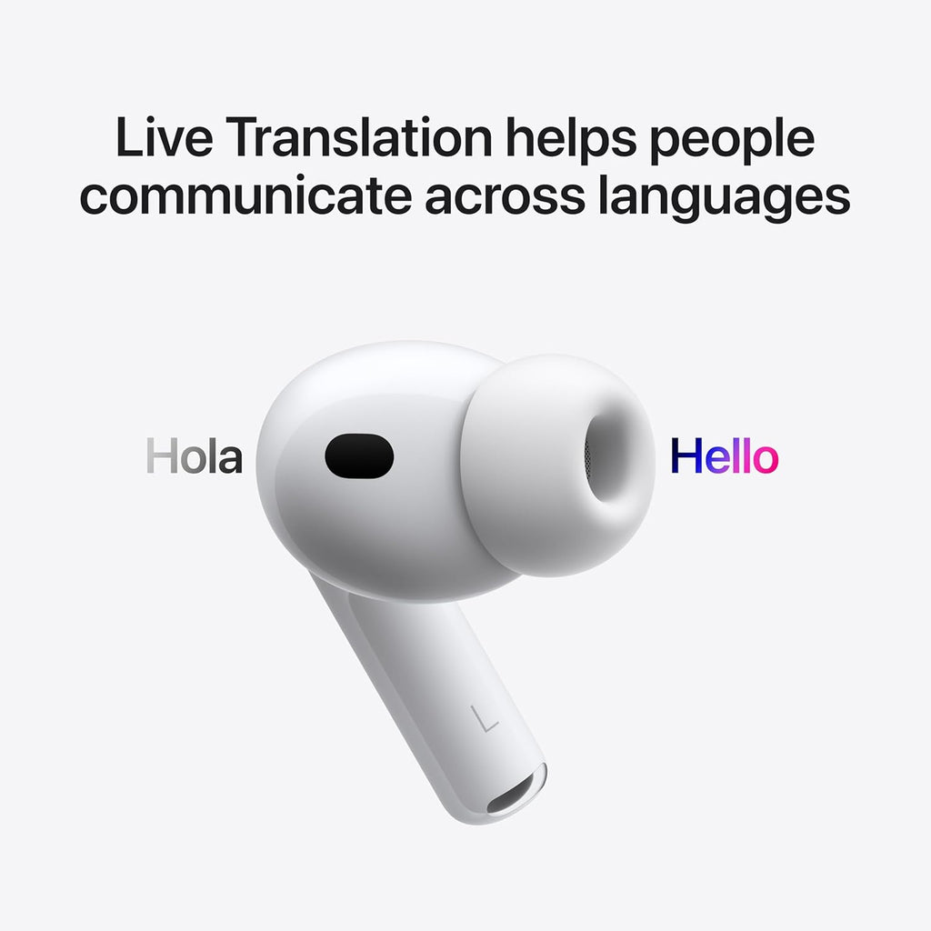 Airpods Pro 3 Wireless Earbuds, Active Noise Cancellation, Live Translation, Heart Rate Sensing,Hearing Aid Feature,Bluetooth Headphones,Spatial Audio, High-Fidelity Sound, USB-C Charging, White